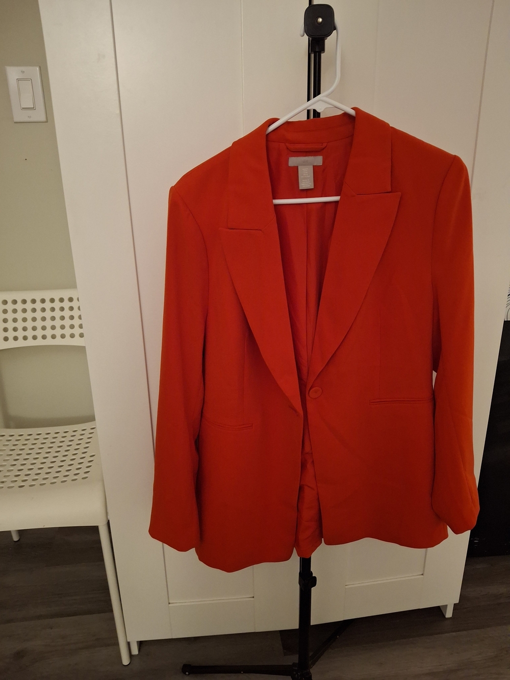 H&M Bold Red Single-Button Men's Blazer
